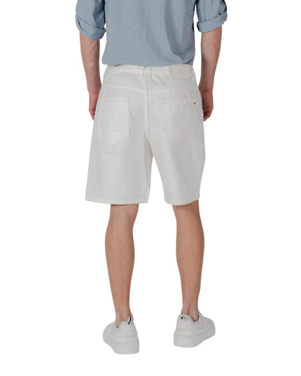Gianni Lupo White Cotton Bermuda Shorts