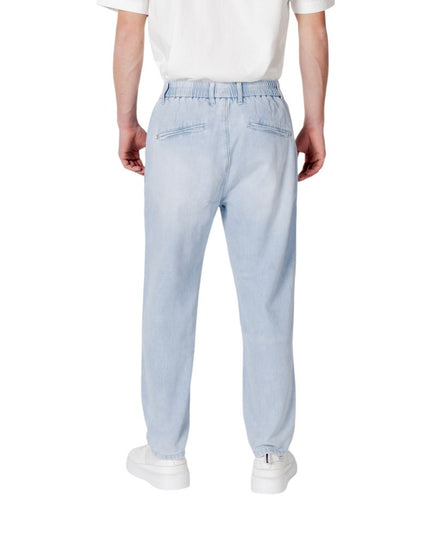 Gianni Lupo Blue Cotton Slim Fit Jean