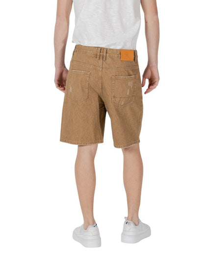Gianni Lupo Beige Cotton Bermuda Shorts