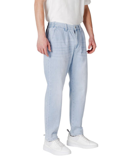 Gianni Lupo Blue Cotton Slim Fit Jean