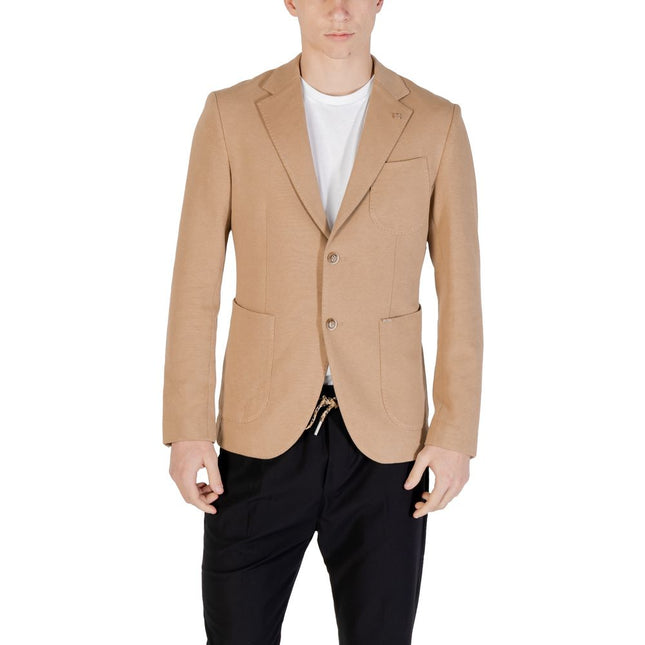 Gianni Lupo Beige Cotton Blazer