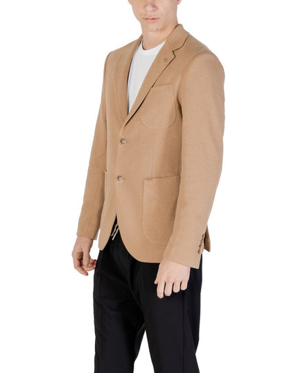 Gianni Lupo Beige Cotton Blazer