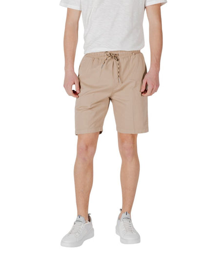 Gianni Lupo Beige Cotton Bermuda Shorts