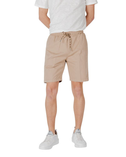 Gianni Lupo Beige Cotton Bermuda Shorts