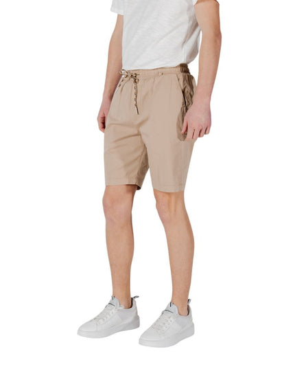 Gianni Lupo Beige Cotton Bermuda Shorts