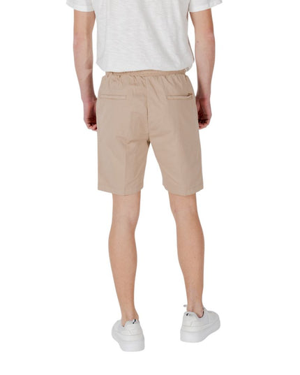 Gianni Lupo Beige Cotton Bermuda Shorts