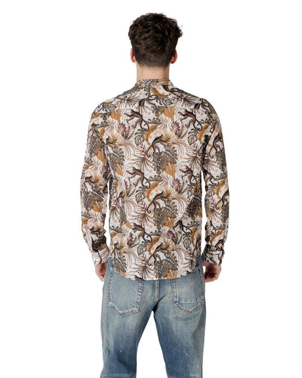 Gianni Lupo White Cotton Pattern Shirt