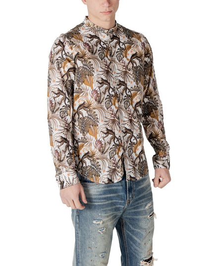 Gianni Lupo White Cotton Pattern Shirt