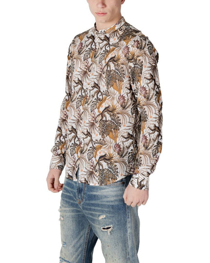 Gianni Lupo White Cotton Pattern Shirt