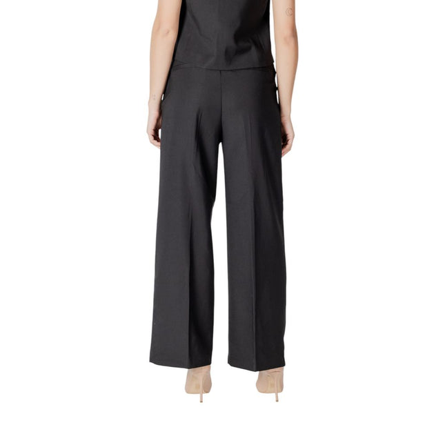 ICHI Black Polyester Pant
