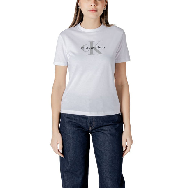 Calvin Klein Jeans White Cotton T-Shirt
