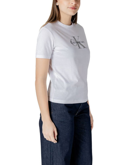 Calvin Klein Jeans White Cotton T-Shirt