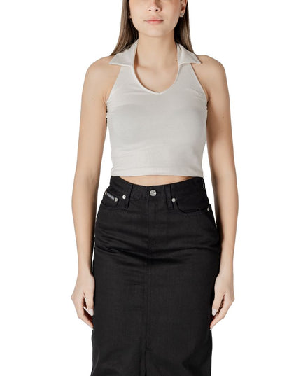 Calvin Klein Jeans Beige Cotton Top