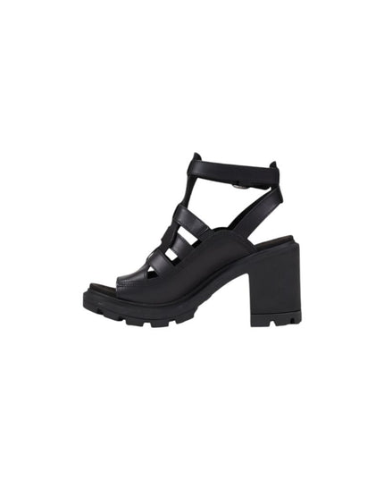 Timberland Black Leather Platform Sandals