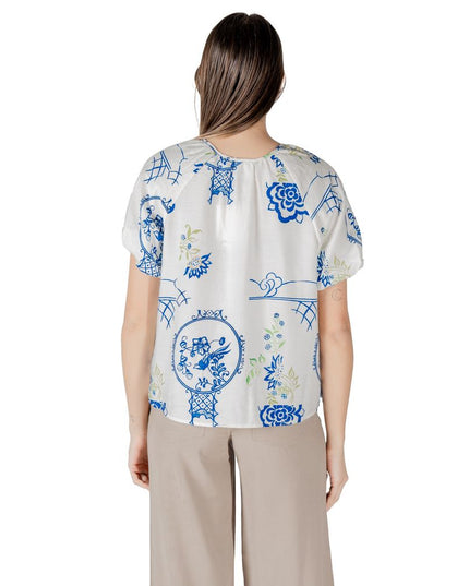ICHI White Viscose Shortsleeve