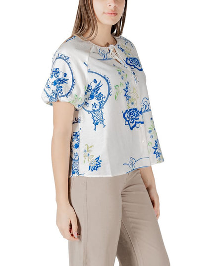 ICHI White Viscose Shortsleeve