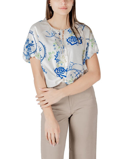 ICHI White Viscose Shortsleeve