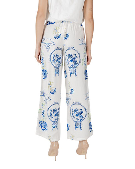 ICHI White Viscose Pant