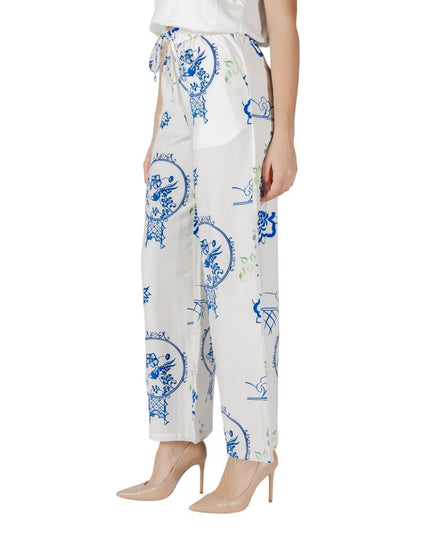 ICHI White Viscose Pant