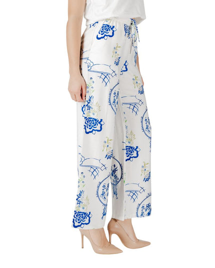 ICHI White Viscose Pant