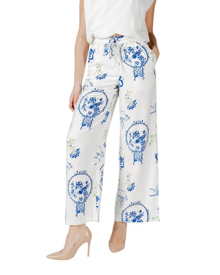 ICHI White Viscose Pant