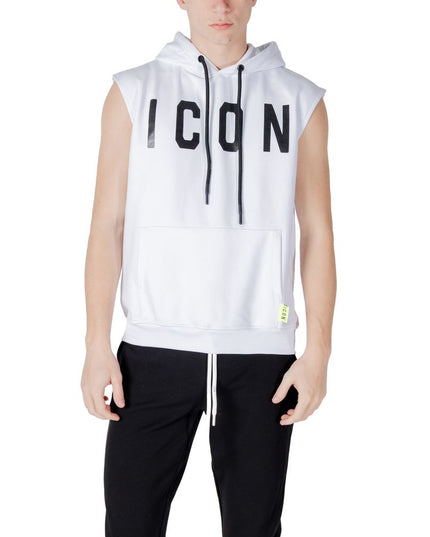 Icon White Cotton Hoodie