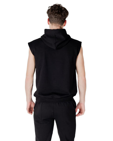 Icon Black Cotton Hoodie