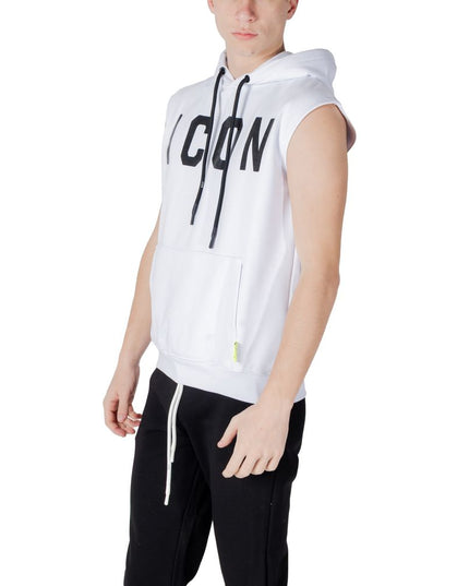 Icon White Cotton Hoodie