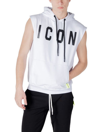 Icon White Cotton Hoodie