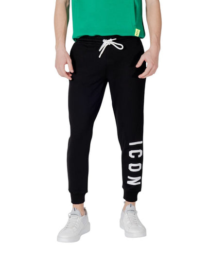Icon Black Cotton Joggers (Workout Pants)