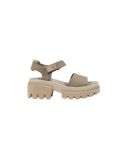 Timberland Beige Leather Platform Sandals