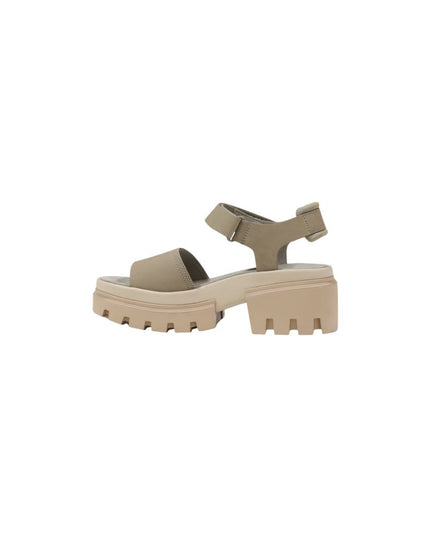 Timberland Beige Leather Platform Sandals