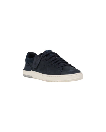 Clarks Blue Nubuc Leather Low Top Sneakers