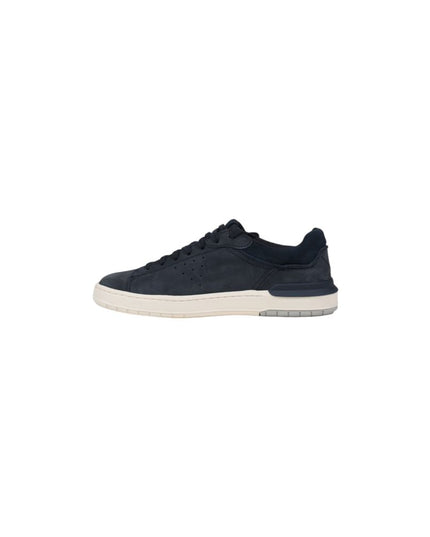 Clarks Blue Nubuc Leather Low Top Sneakers