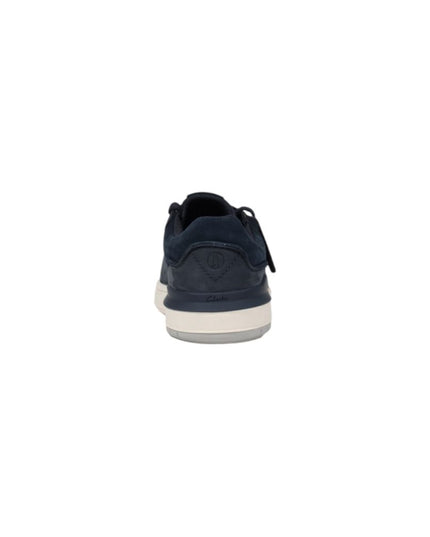 Clarks Blue Nubuc Leather Low Top Sneakers