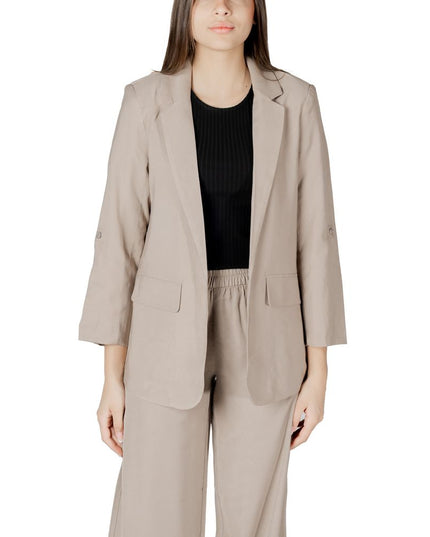 Only Beige Viscose Blazer