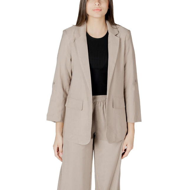 Only Beige Viscose Blazer