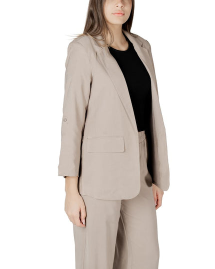Only Beige Viscose Blazer