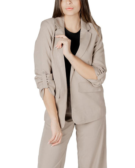 Only Beige Viscose Blazer