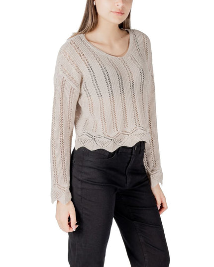 Only Beige Recycled Cotton Sweatshirt