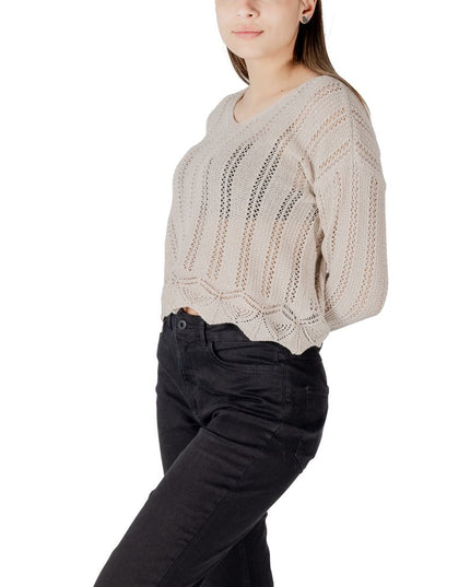 Only Beige Recycled Cotton Sweatshirt