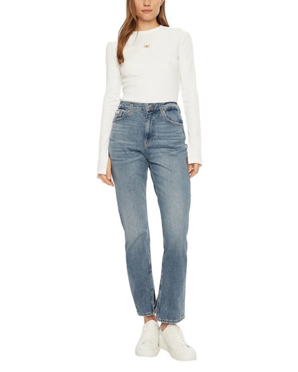 Calvin Klein Jeans Blue Cotton Slim Fit Jean