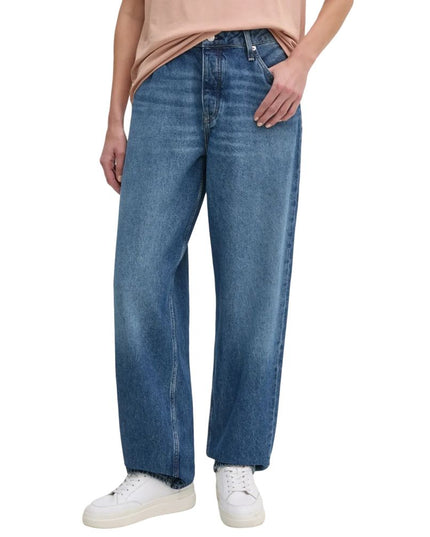 Calvin Klein Jeans Blue Cotton Mom Jean