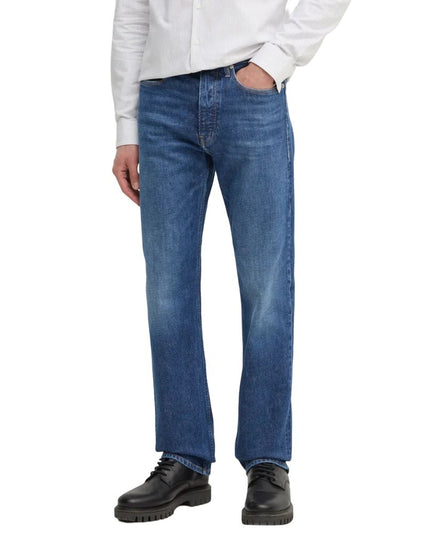 Calvin Klein Jeans Blue Cotton Relaxed Fit Jean