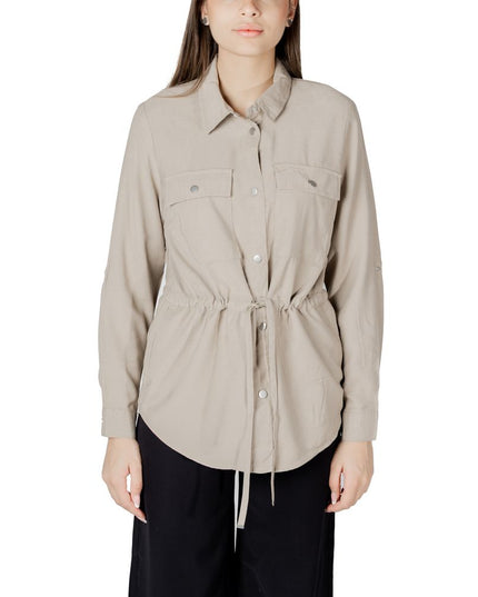 Only Beige Viscose Blouse