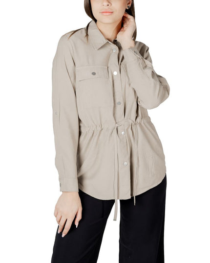 Only Beige Viscose Blouse