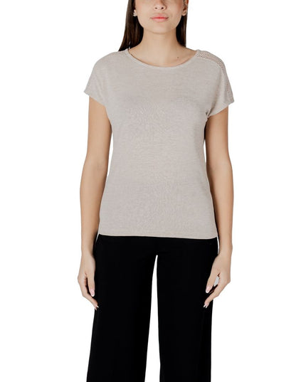 Street One Beige Polyester T-Shirt