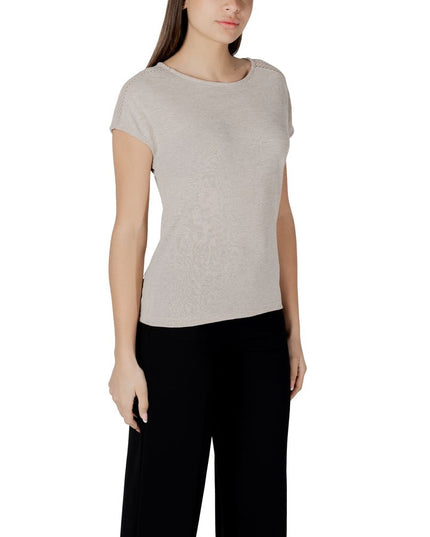 Street One Beige Polyester T-Shirt