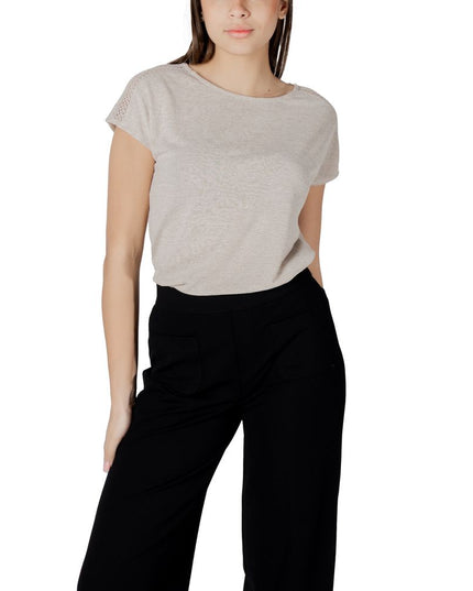 Street One Beige Polyester T-Shirt