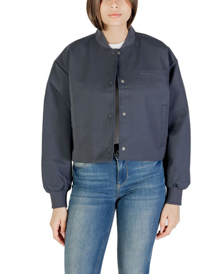 Calvin Klein Jeans Gray Recycled Polyester Bomber